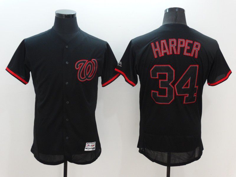 Men Washington Nationals #34 Harper Black Classic Elite 2022 MLB Jersey->washington nationals->MLB Jersey